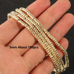 9K Gold Color Hematite Square Heart Round Shape Natural Beads Loose Stone Beads For Jewelry Making DIY Bracelet Necklace 15inch