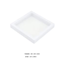 PE Film Jewelry Storage Box 3D Packaging Case Gemstone Free Stand Floating Frame Membrane Ring Earrings Necklace Display Holder