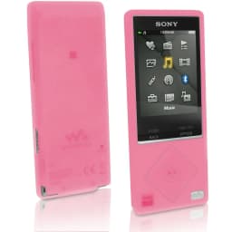 Rubber Gel Silicone Cover Case for Sony Walkman NWZ A15 A17 A25 A27 Protective Case with Protector Film Strap