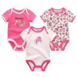 Baby Boy Jumpsuits 3 Pieces Newborn Clothes Set Toddler Girl Bodysuit Kiddiezoom Clothing 100%Cotton Soft Infant Rompers 0-12M