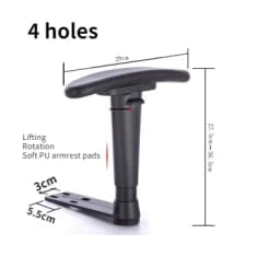 Office Chair Armrests Adjustable Computer Office Swivel Chair Armrest Footrest Set Plastic Armrests Pad Office Chair Accessories