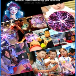 Novelty Magic Plasma Ball Light 220V LED Night Light 4/5/6/8 Inch Plasma Ball Touch Lamp Christmas Nightlight Kids Decor Gift