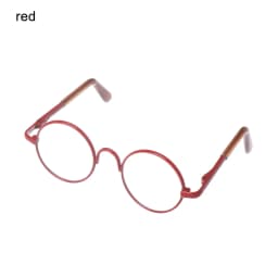 Retro Round Plush Doll Glasses Metal Frame Miniature Colorful Doll Eyeglasses‘For Doll Clothes Dressing Accessories Toy Props