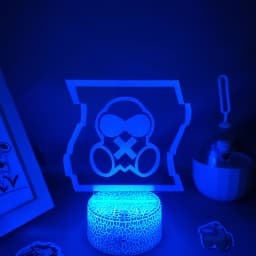 Game Rainbow Six COD Gas Mask 3D Lamps Led RGB Neon Night Light Birthday Cool Gift For Friend Bed Room Table Colorful Decoration