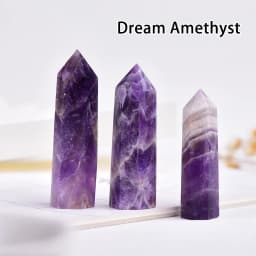 36 colours Crystal Hexagonal Prism Natural Rose Quartz Wand Energy Amethyst Tower Home Furnishing Decoration