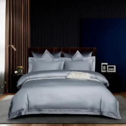 Embroidered Deep Green Blue Duvet Cover Premium Soft Egyptian Cotton Bedding set Double Queen King 4/6Pcs Bed Sheet Pillowcases