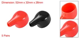 1/2/5Pairs Battery Terminal Insulating Rubber Protector Covers Red Black for 14-28mm Terminal 8-10mm Cable