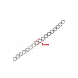 50pcs Stainless Steel 5cm Welded Extension Chain Gold Necklace Extender Tail Chains for DIY Jewelry Making