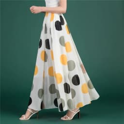 Female Summer Elegant Plus Size 4XL 5XL 6XL Fashion Polka Dot Black Chiffon Long Maxi Ladies Skirts for Womens