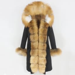 OFTBUY X-long Parka Waterproof Outerwear Real Fur Coat Winter Jacket Women Natural Fox Fur Hood Luxury Outerwear Detachable New