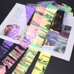 Laser Aurora AB Effect Reflective Mirror Paper DIY Epoxy Resin Jewelry Fillings