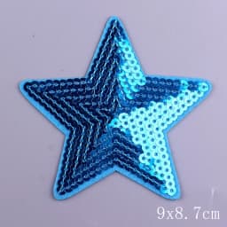 Pulaqi 14 styles Sequined star Patches Sticker On Clothes Iron on Heart Appliqued Sewing Garment Jeans Decor Embellishment DIY