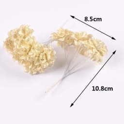 2 Bouquet Mini Golden/Silver Artificial Plant Flowers Christmas Wedding Cake Gift Box DIY Wreath Deco Supplies cp3091