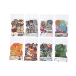 40 Pcs/pack Assorted Plant Flower Mushroom Ginkgo Pet Decorative Diary Stickers Sticky Notes for Scrapbooking Planner Stationery