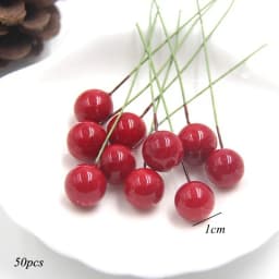 1Pack Fake Christmas Tree Pine Branches Xmas Berries For Christmas Tree DIY Wreath Decorations Noel Table Ornaments Kids Gifts