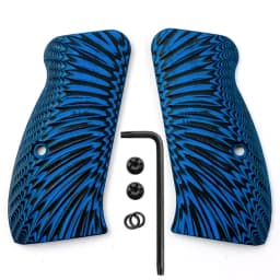 1 Pair Sunburst Texture Custom G10 CZ75 Grips for CZ 75/85 Compact,CZ P-01,P100,C100,T100,PCR,CZ 75 D,Gun Grips Screws Included