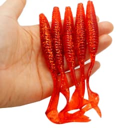 Long Tail Fishing Lure Soft Bait 13cm 6g Screw Thread Single Sickle Tails Worm Grub Artificial Lures Lot 5 Pieces Sale