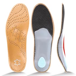 Leather Orthotic Insoles For Flat Feet Arch Support Orthopedic Shoes Sole Insoles For Feet Men Women Children O/X Leg Corrected