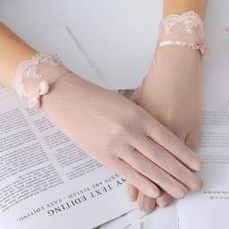 Summer Women Sexy Lace Thin Sunscreen Touch Screen Gloves Soft Ice Silk Skid Driving Anti-UV Elegant Female Outdoor Gloves