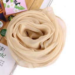 Korean Solid Color Chiffon Square Silk Scarf 70x70CM Summer Sunscreen Thin Transparent Gauze Neck Protection Woman's Shawl P71