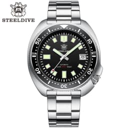 Steeldive Brand SD1970 Tuna Dive Watch 200m Waterproof Sapphire Crystal NH35 Automatic Mechanical Stainless Steel Men's Watch