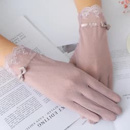 Summer Women Sexy Lace Thin Sunscreen Touch Screen Gloves Soft Ice Silk Skid Driving Anti-UV Elegant Female Outdoor Gloves
