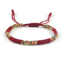 Men Bracelet Tibetan Buddhism Handmade Braided Adjustable King Kong Knot Rope Chain Bracelet Male Lucky National Style Jewelry
