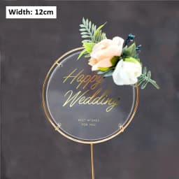 1Set Butterfly Paper Cake Topper Artificial Flower Head Happy Birthday Baby Shower Wedding Party Decor DIY Gift Baking Supplies