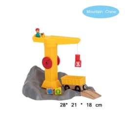 New Wooden Railway Train Track Set Accessoriess Train Station Tunnel Crane Fit All Brands Wood Tracks Educational Toys For Kids