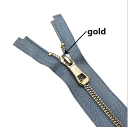35/45/55/65/75/85cm 5# Colorful High Quality Open-end Auto Lock Gold Metal Zipper DIY Handcraft For Clothing Pocket Garment Shoe