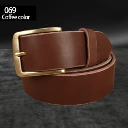 39mm Genuine Leather High Quality Belts For Men Jeans Cowskin Casual Belts Cowboy Waistband Solid Brass Pin Belt Buckle