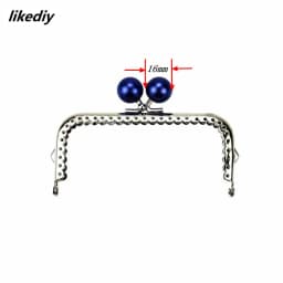 1 Piece 10.5 CM Candy Pearl Head Square Silver Metal Purse Frame Kiss Clasp Lace DIY Bag Accessories
