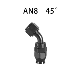 AN4/6/8/10/12 Straight 0°/45°/90°/180° Degree Reusable Hose End Fitting Adapter For Swivel PTFE Oil Fuel Line Hose End Fitting