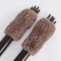 New Women 100% Real Genuine Knitted Rex Rabbit Fur Mittens Winter Warm Lady Real Fur Fingerless Gloves Handmade Knit Fur Mitten
