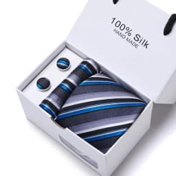 Brand 100% Silk Ties Gift box Office Men Classic Party Wedding striped 7.5cm Silk Wedding Floral Tie Necktie Handkerchief Set