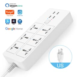 WIFI Smart Power Strip Universal with 5V3.1A Alexa Google Home Bluetooth Control Multi Plug 6AC 4USB Voice Control UK/EU/US/AU