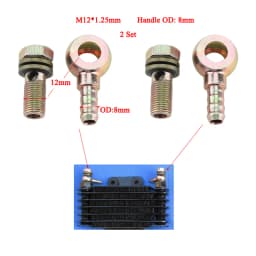 Universal Motorcycle Oil Cooler M12 Oil Delivery Interface Efficient Motorcycle Cooling Radiator Fit 80CC-250CC Engine Motocross