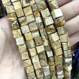 8*8mm Natural Square Agates Tiger Eye Turquoises Amazonite Crystal Jades Stone Beads For Jewelry Making DIY Bracelet Necklace