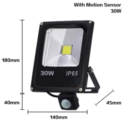 220V Led Floodlight 10W 30W 50W Reflector Flood Light Waterproof Ip65 Garden Spotlight Pir Motion Sensor Wall Outdoor Lighting