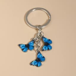Cute Keychain Colorful Butterfly Key Ring Enamel Flying Animals Key Chains For Women Girls Handbag Accessorie Handmade Jewelry