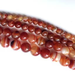 Natural Stone Beads Two Style Striped Agat For Beading Brown Gules 4-12mm Dull Polish Wholesale Beads For Jewelry DIY Accessorie