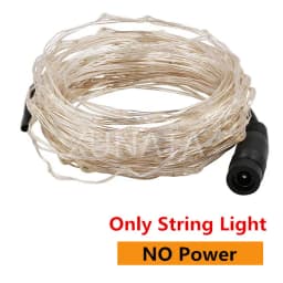 DC12V Micro Rice Wire Silver Fairy String Lights Xmas Garland Light Lamp for Christmas Party Wedding Decoration ourdoor 10m 20m
