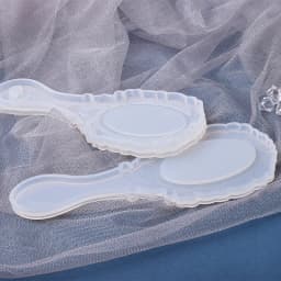 DIY Mirror Crystal Silicone Mold Hand Oval Makeup Mirror Comb Mold UV Epoxy Resin Silicone Mould For Jewelry Making Casting