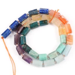 Natural Apatite Lapis lazuli Tiger Eye Jades Beads Faceted Column Loose Beads For Jewelry DIY Making Bracelet Accessories 7.5''