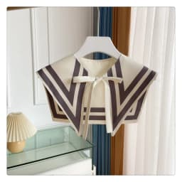 Printed Shawl Fake Collar Women Detachable Collars Big Lapel False Collar Shirt Thin Shawl Kragen Sahte Yaka Kraagje Nep Dames