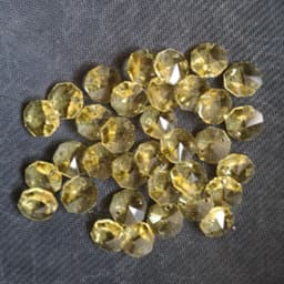 200pcs 14mm 2 hole Crystal Glass Octagon Beads For Chandeliers Parts Crystal Curtain Accessories Home Living Decoration