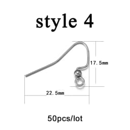 20-50pcs Gold Stainless Steel Hypoallergenic Earring Hooks Fish Earwire Earrings Clasps Earring Wires For Jewelry Maki