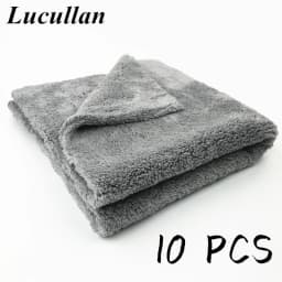 Lucullan 40x40cm 500GSM Super Soft Edgeless Microfiber Towel Car Care Polishing Buffing Finishes Light Gray Rags