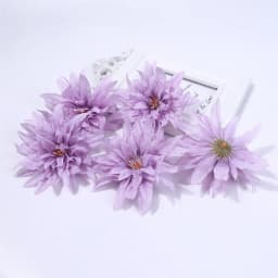 5PCS Dahlia Artificial Silk Flower Heads Decorative Scrapbooking For Home Wedding Artificial Flowers Decoration Fake Flower Wall