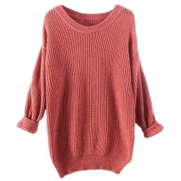Clearance Wool Women Knitted Sweater Winter Bat Long Sleeve Pullover Autumn Female O-Neck Solid Jumper Loose Casual Top Clothing